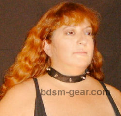 formal dress spiked leather collar for human submissive and slave bondage bdsm fetish gothic gorean and punk