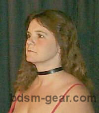 Leather bdsm bondage collar