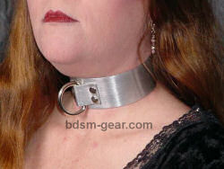 aluminum metal bondage collar for human submissive and slave bondage bdsm fetish gothic gorean and punk