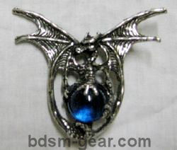 Dragon with Crystal Ball Necklace
