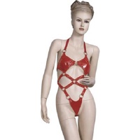 bdsm lifestyle bondage red pvc fetish wear store online teddy