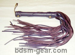 purple leather flogger