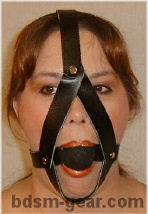 Black Rubber Ball Gags with Harnesses