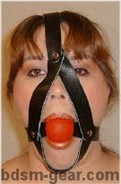 Red Rubber Ball Gags with Harnesses
