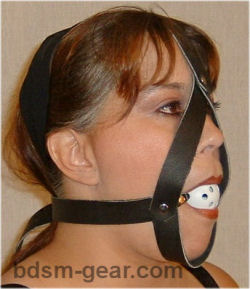 White Plastic Ball Gags with Harness