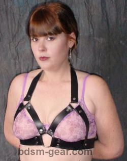 leather halter top