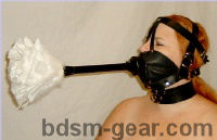 Black leather muzzle