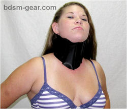 slave training neck corset or posture collar for human submissive and slave bondage bdsm fetish gothic gorean and punk