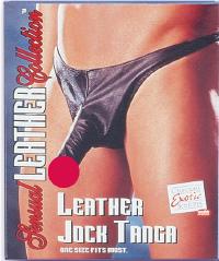 Black Leather Tanga