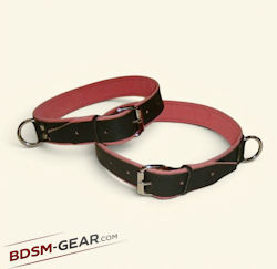 leather bondage cuffs spreaders binders and bdsm gear