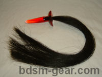 Genuine black or blond horsehair pony-play tail for bdsm role-play fetish gothic gorean submissive and slave bondage