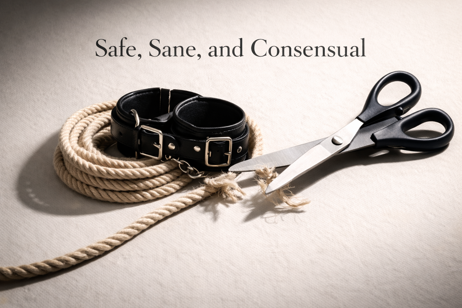 safe sane consensual bdsm guide with rope and cuffs