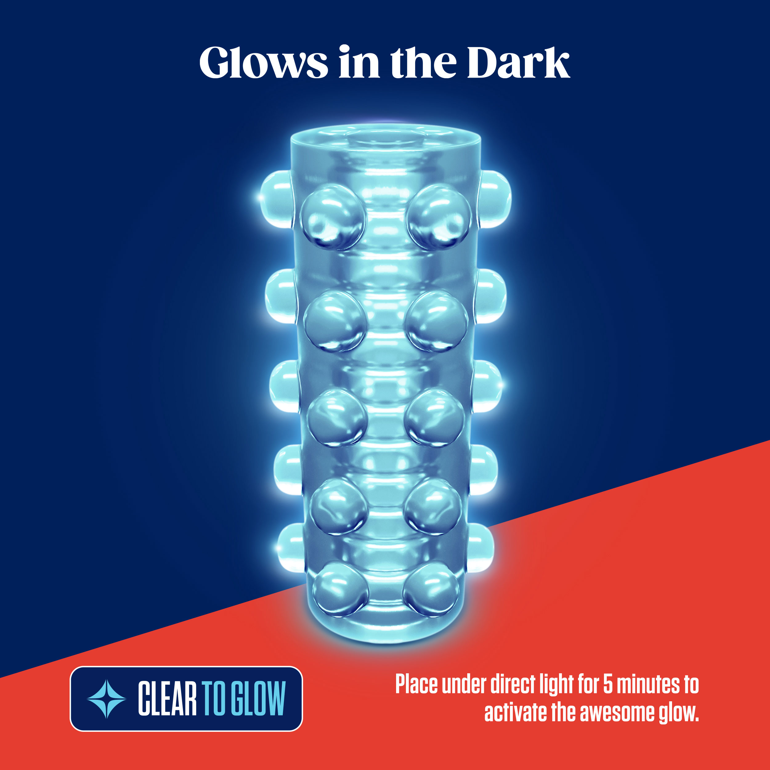 Rize - Swich - Glow in the Dark Self -Lubricating Stroker - Clear