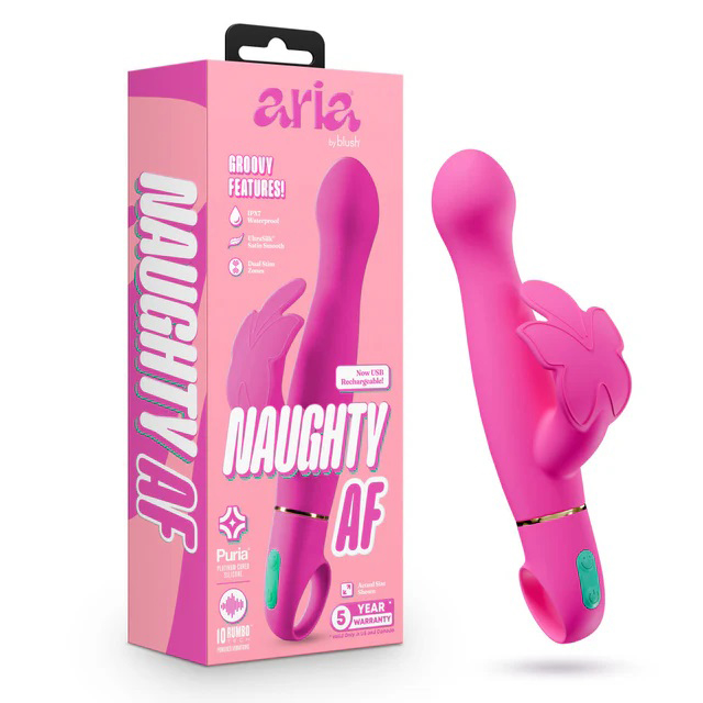 Aria - Naughty Af 2.0 - Rechargeable Vibe - Plum