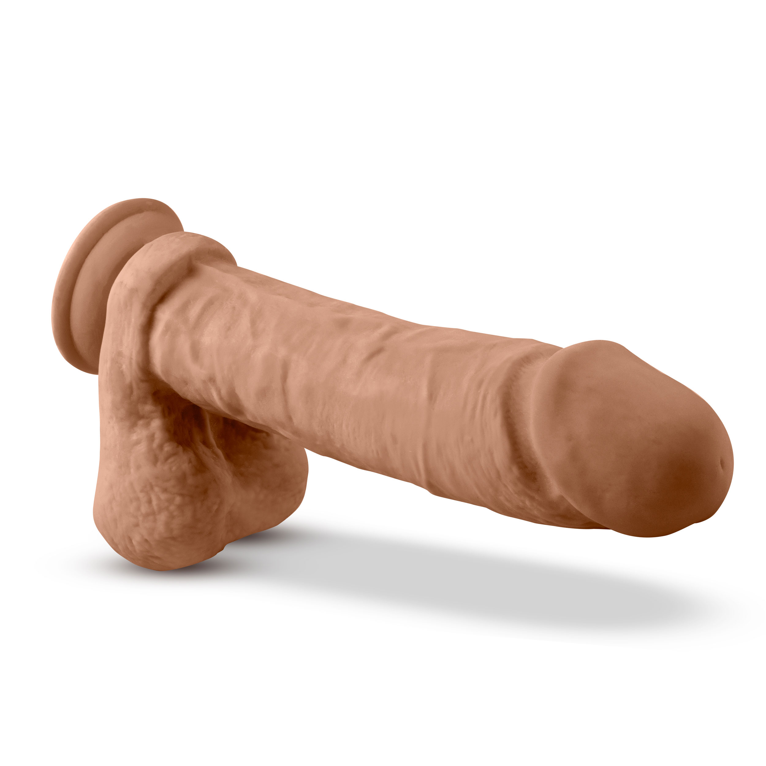 Au Natural - 9 Inch Dildo With Suction Cup - Mocha