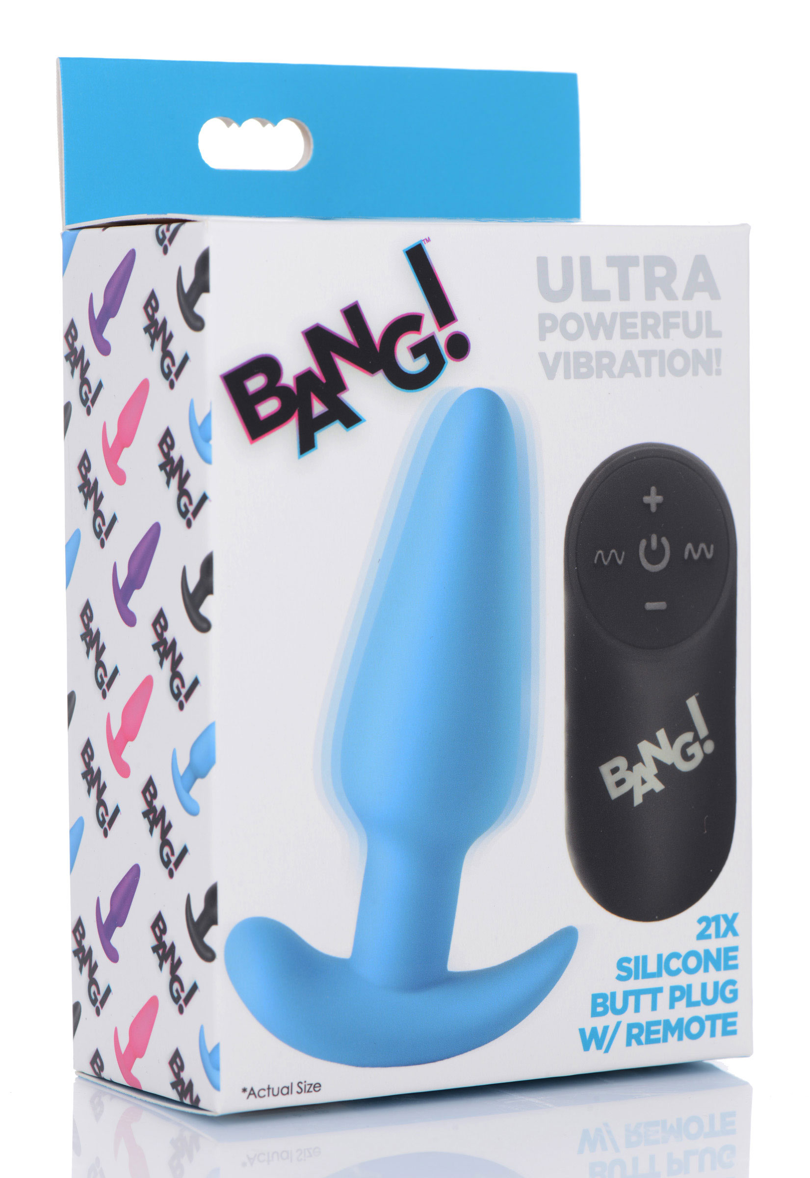 21x Silicone Butt Plug With Remote