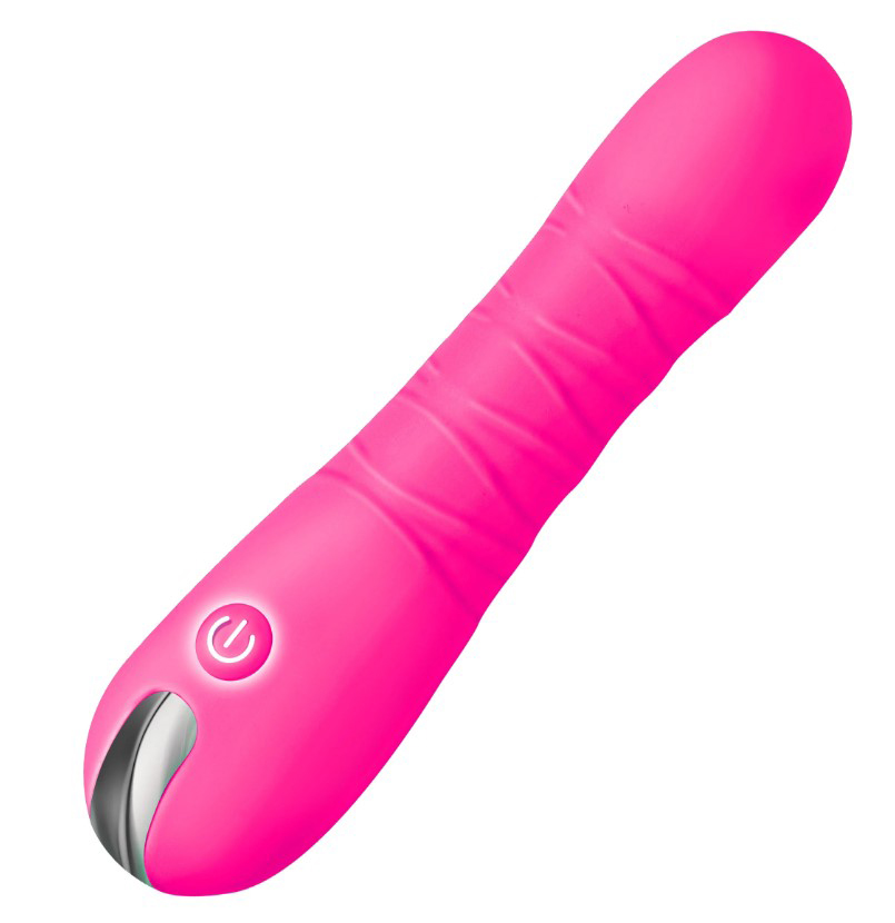 Thrusting Silicone Dildo - Pink