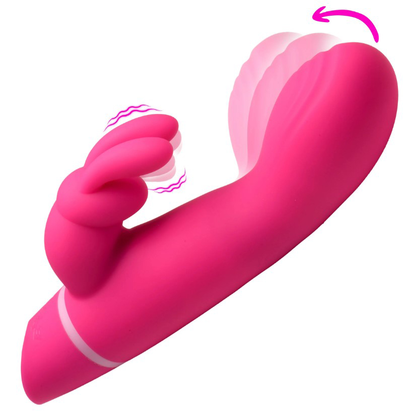 Come Hither Silicone Rabbit Vibrator - Pink