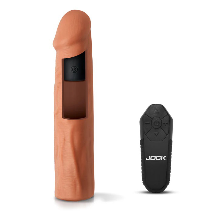 Jock Vibrating Penis Extension with Remote - Medium