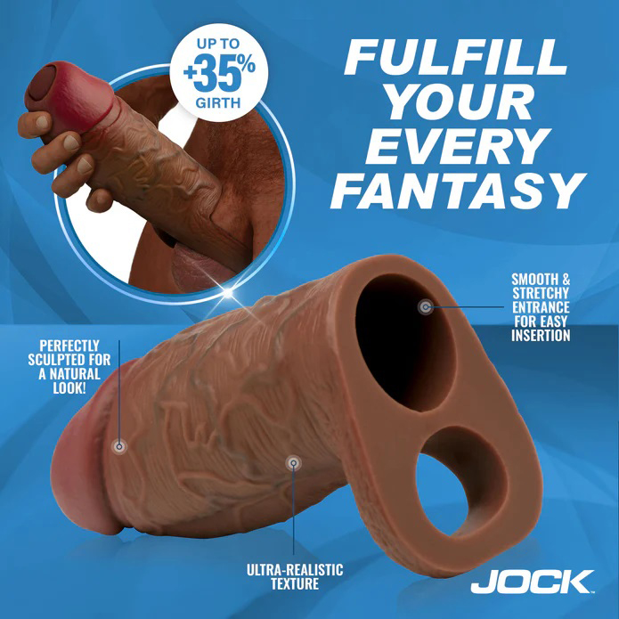 Jock Silicone Penis Extension Sleeve - Dark