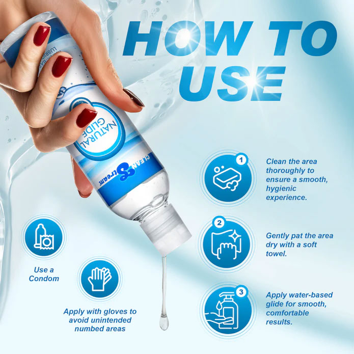 Natural Water Based Anal Lubricant 8 Oz