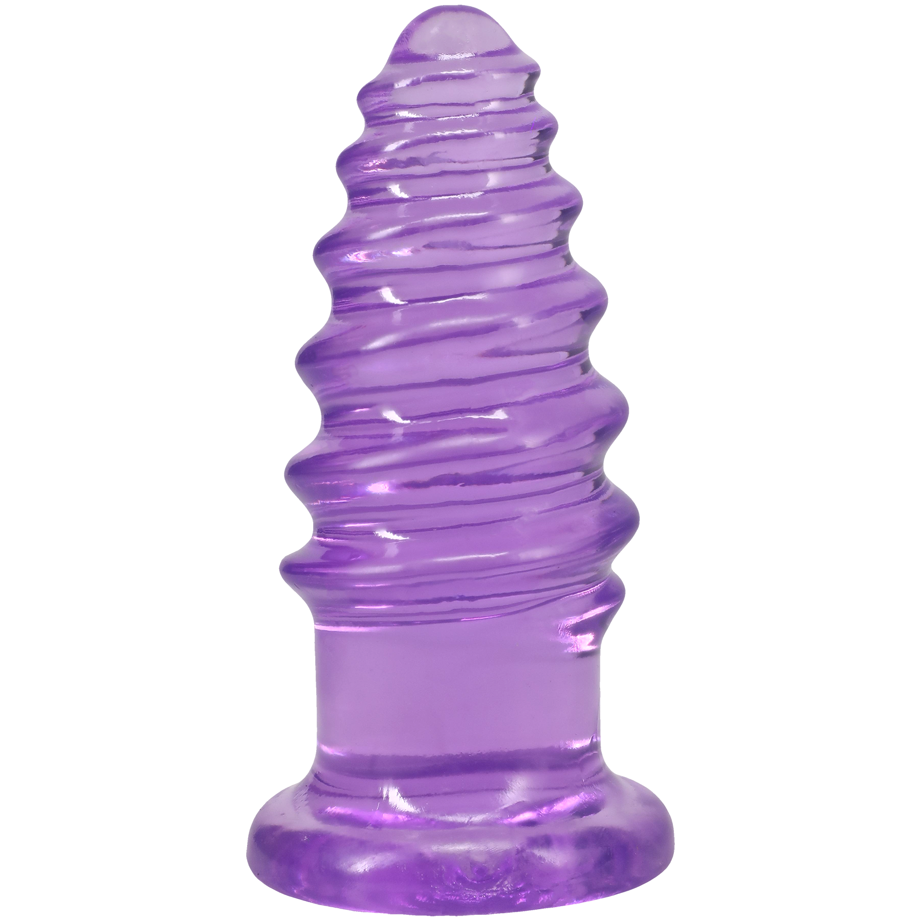 Crystal Jellies - Anal Twist - 6 Inch Purple