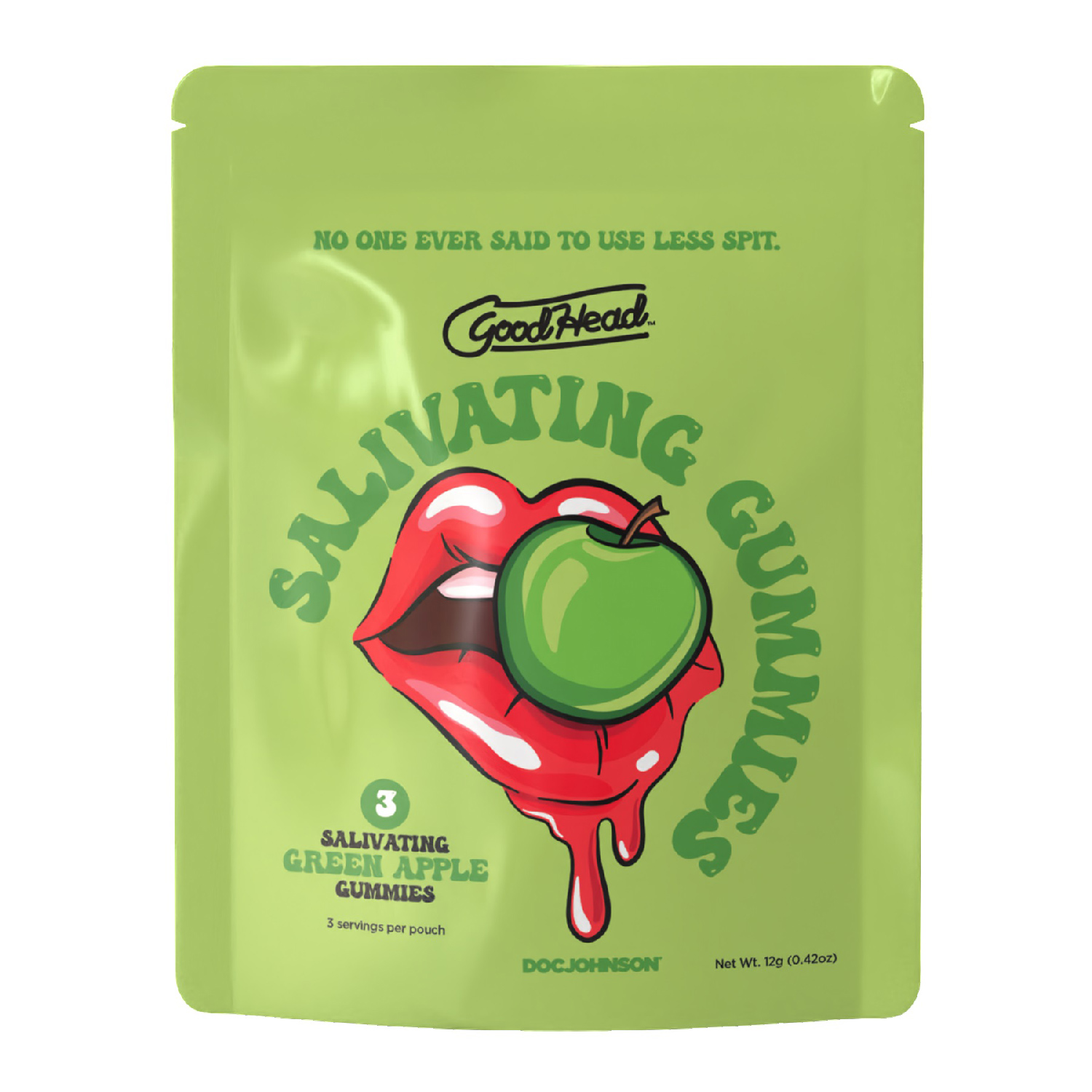 Goodhead - Salivating Gummies 24 Pk Display (3 Pcs Per Pouch) - Green Apple