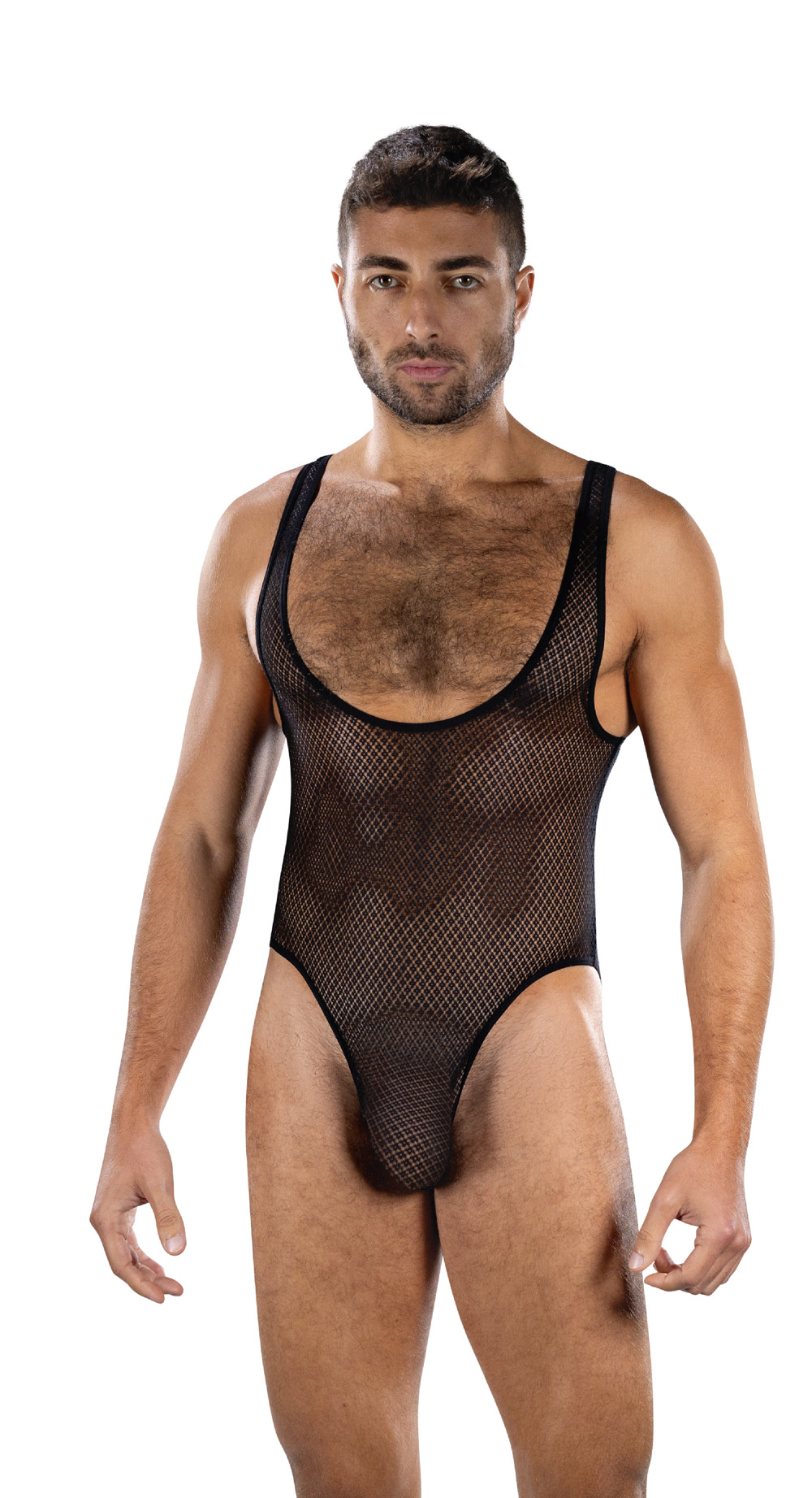 Fierce Deep v Mesh Bodysuit - Os - Black