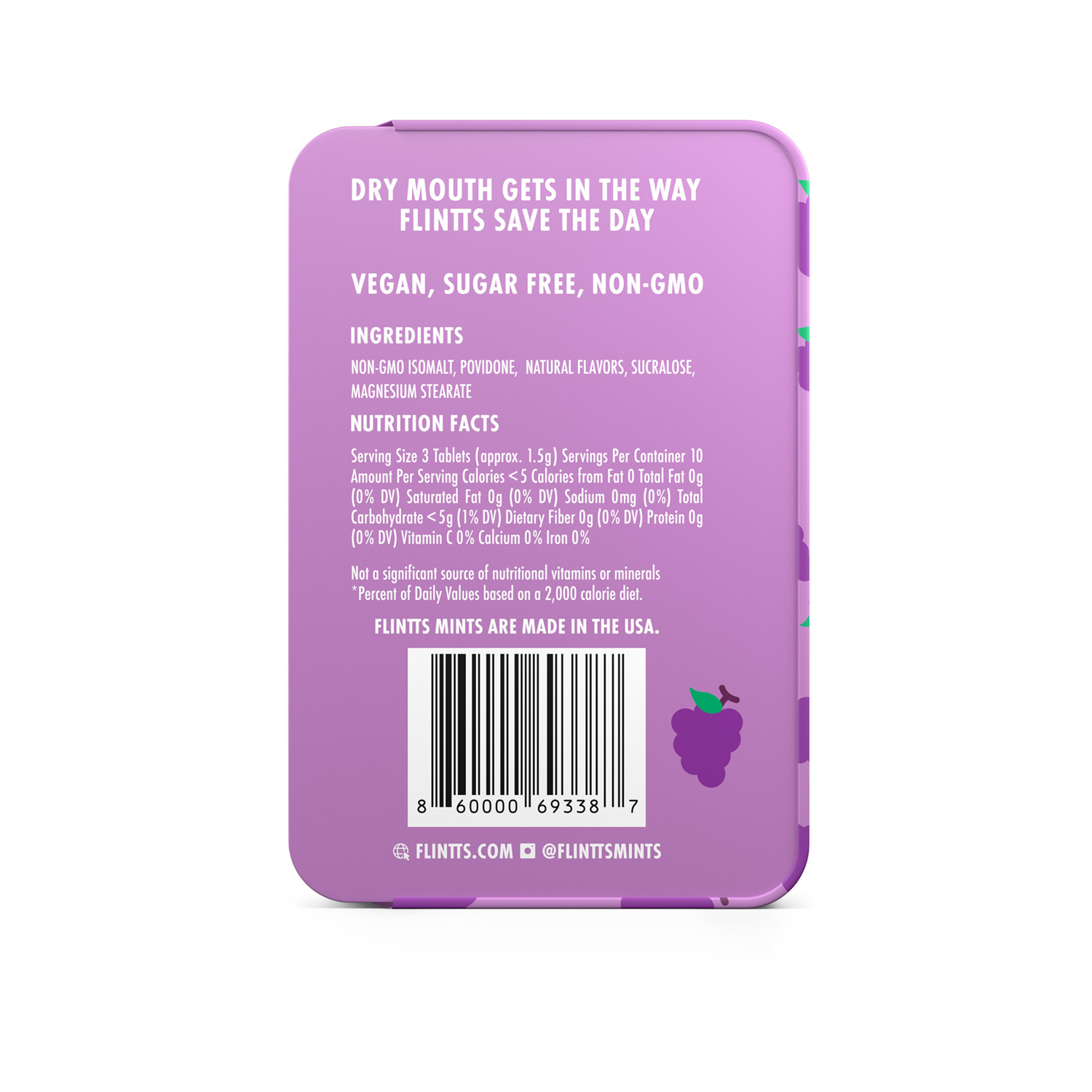 Flintts Mouth Watering Mints Luxury Grape - F-Strength 125