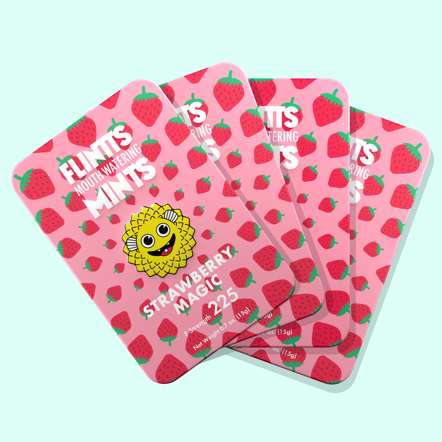 Flintts Mouth Watering Mints Strawberry Magic - F-Strength 225