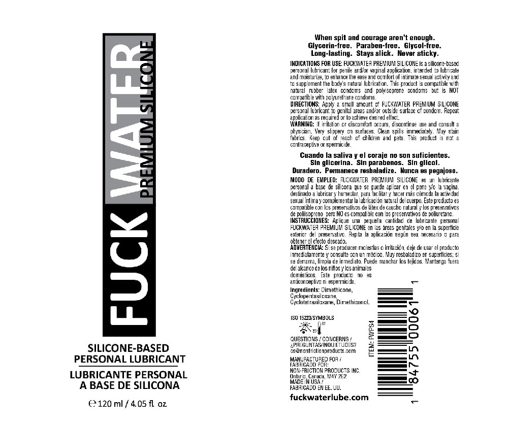 Fuck Water Premium Silicone Lubricant - 4 Fl. Oz.