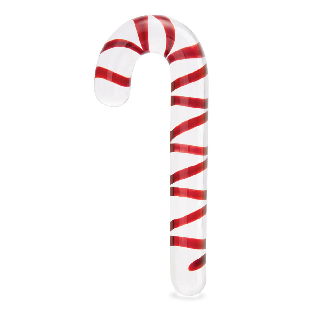 Candy Cane Dream 7.5" Glass Dildo