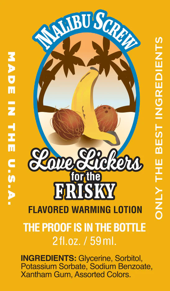 Love Lickers Massage Oil - Malibu Screw - 1.76 Fl. Oz.