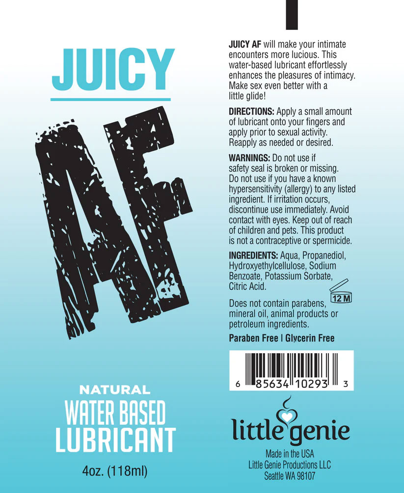 Juicy Af - Natural Water Based Lubricant