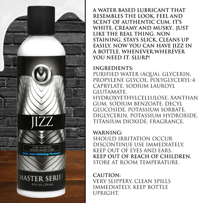 Jizz Cum Scented Water Based Lubricant 8.5 Oz
