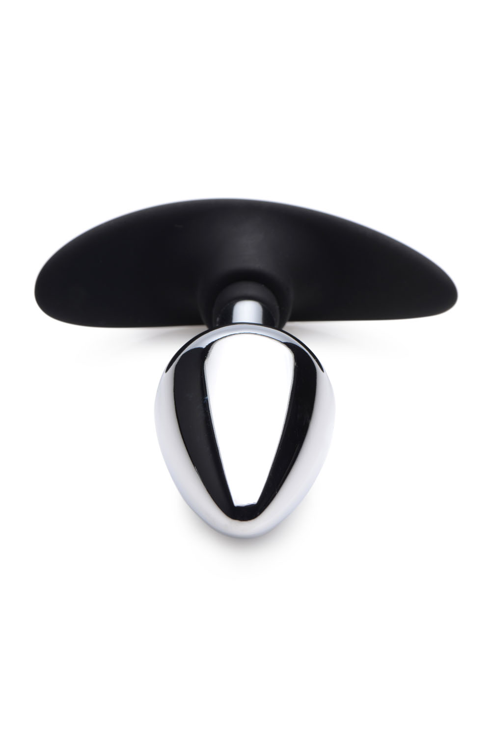 Dark Invader Metal and Silicone Anal Plug - Medium -