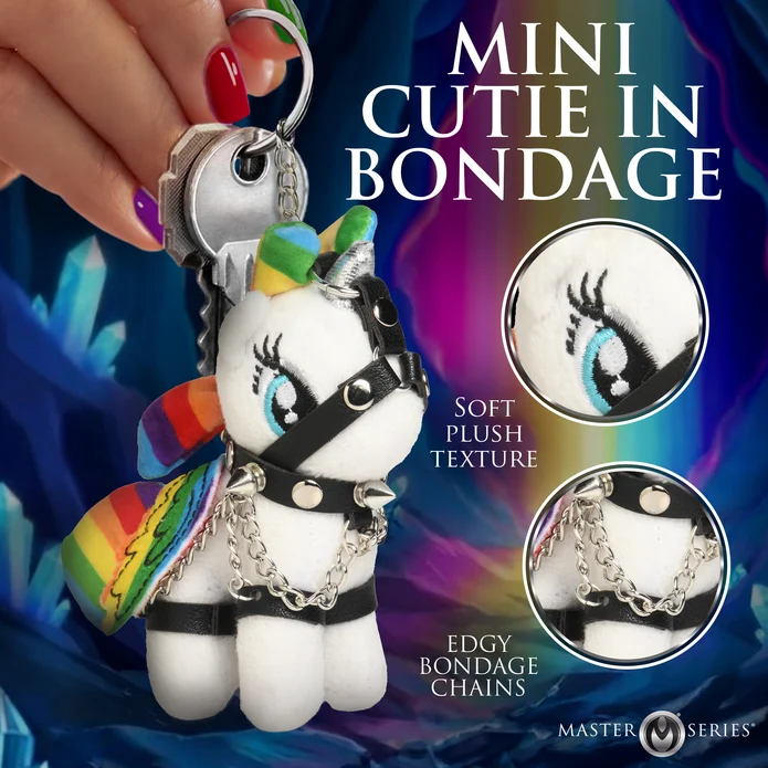 Raven Plum Bondage Pony Keychain