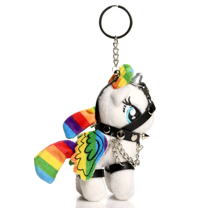 Raven Plum Bondage Pony Keychain