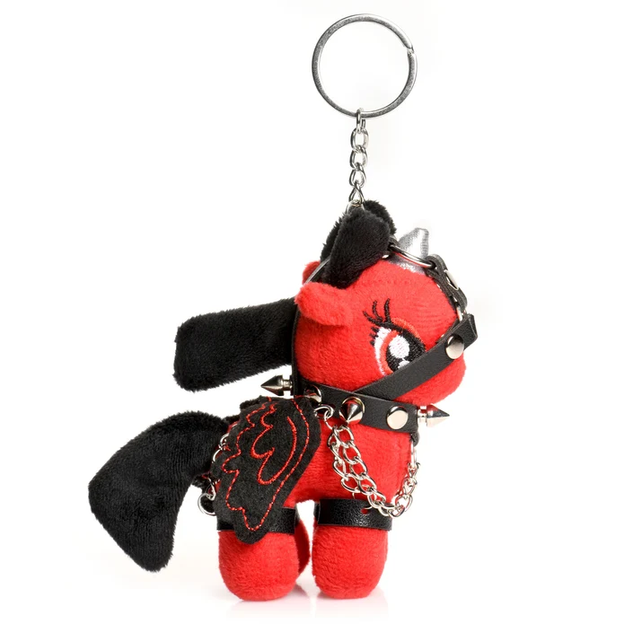 Raven Plum Bondage Pony Keychain