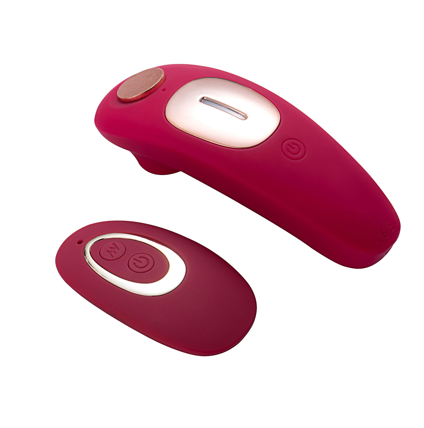 Remi 15-Function Rechargeable Remote Control Suction Panty Vibe - Red