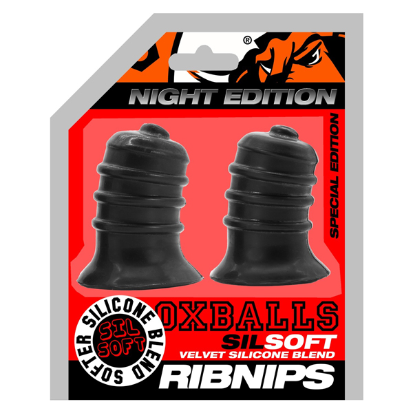 Ribnibs Curved Springy-Ribbed Nipsuckers - Black