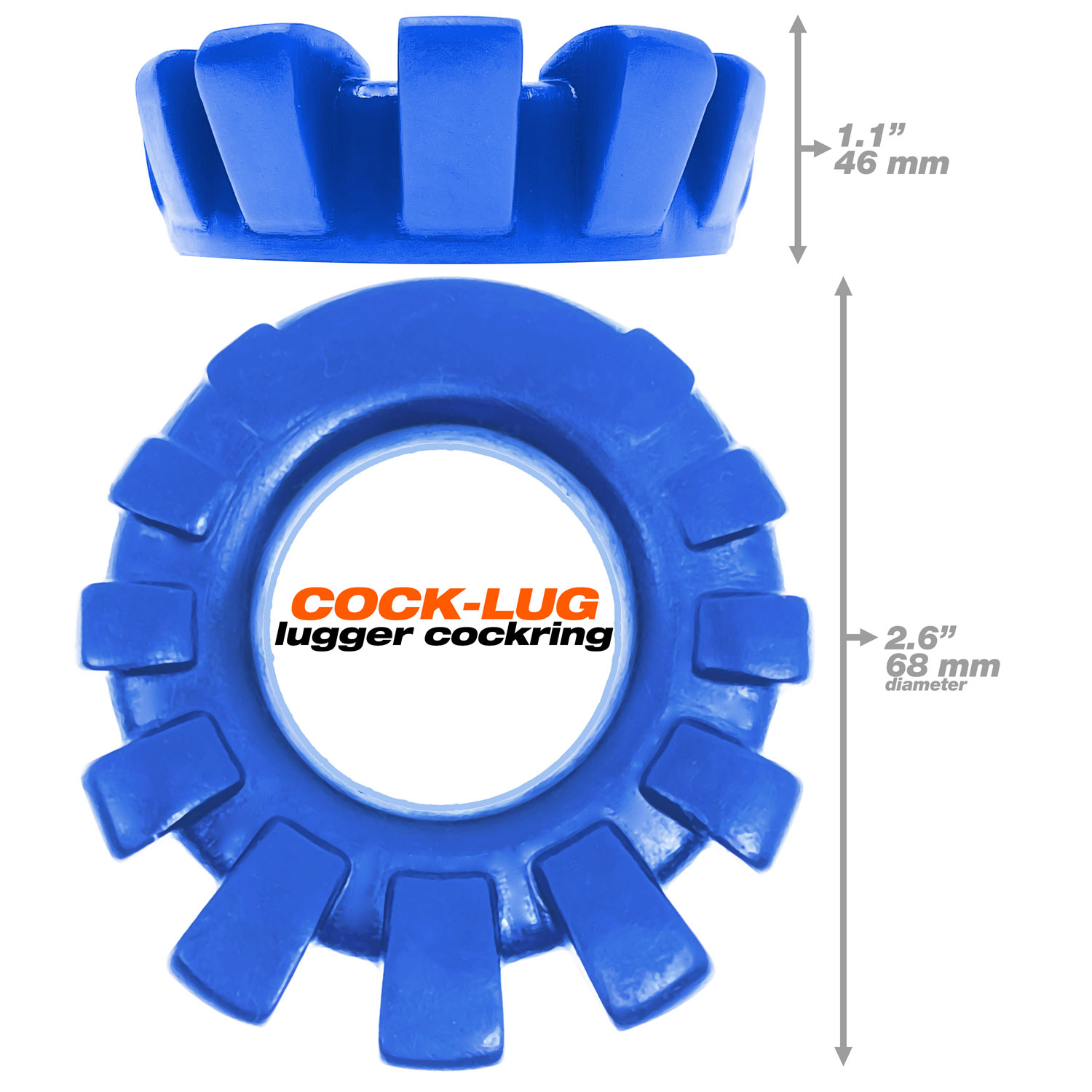 Cock-Lug Lugged Cockring - Plum