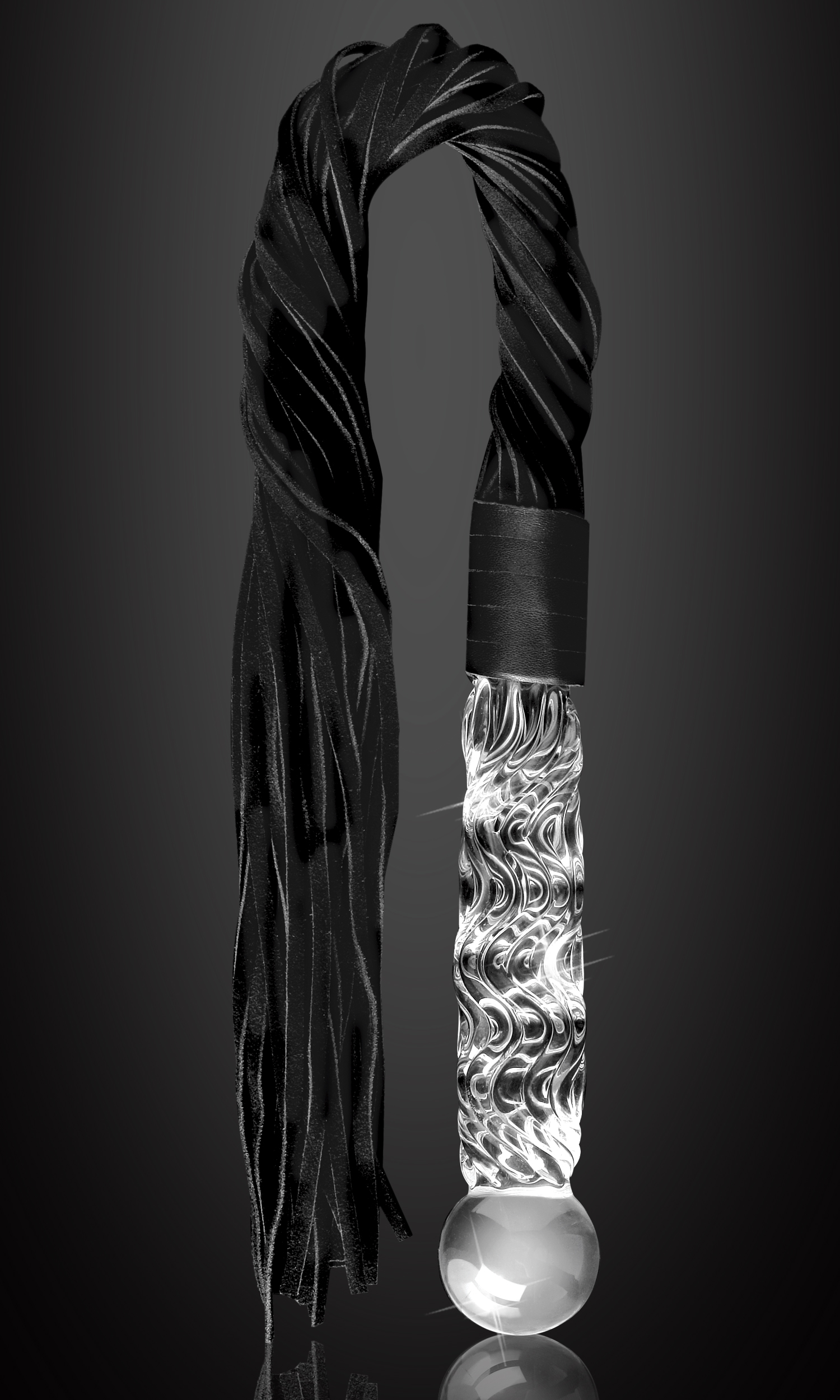 Icicles No. 38 - Clear / Black