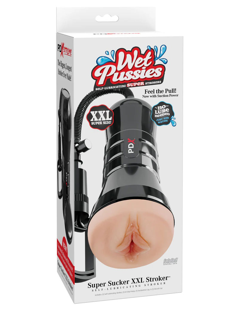 Pdx Extreme Wet Pussies Super Sucker XXL Stroker - Light