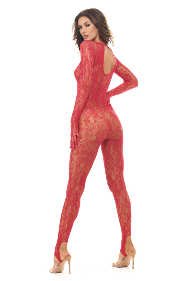 Split Up Lace Bodystocking