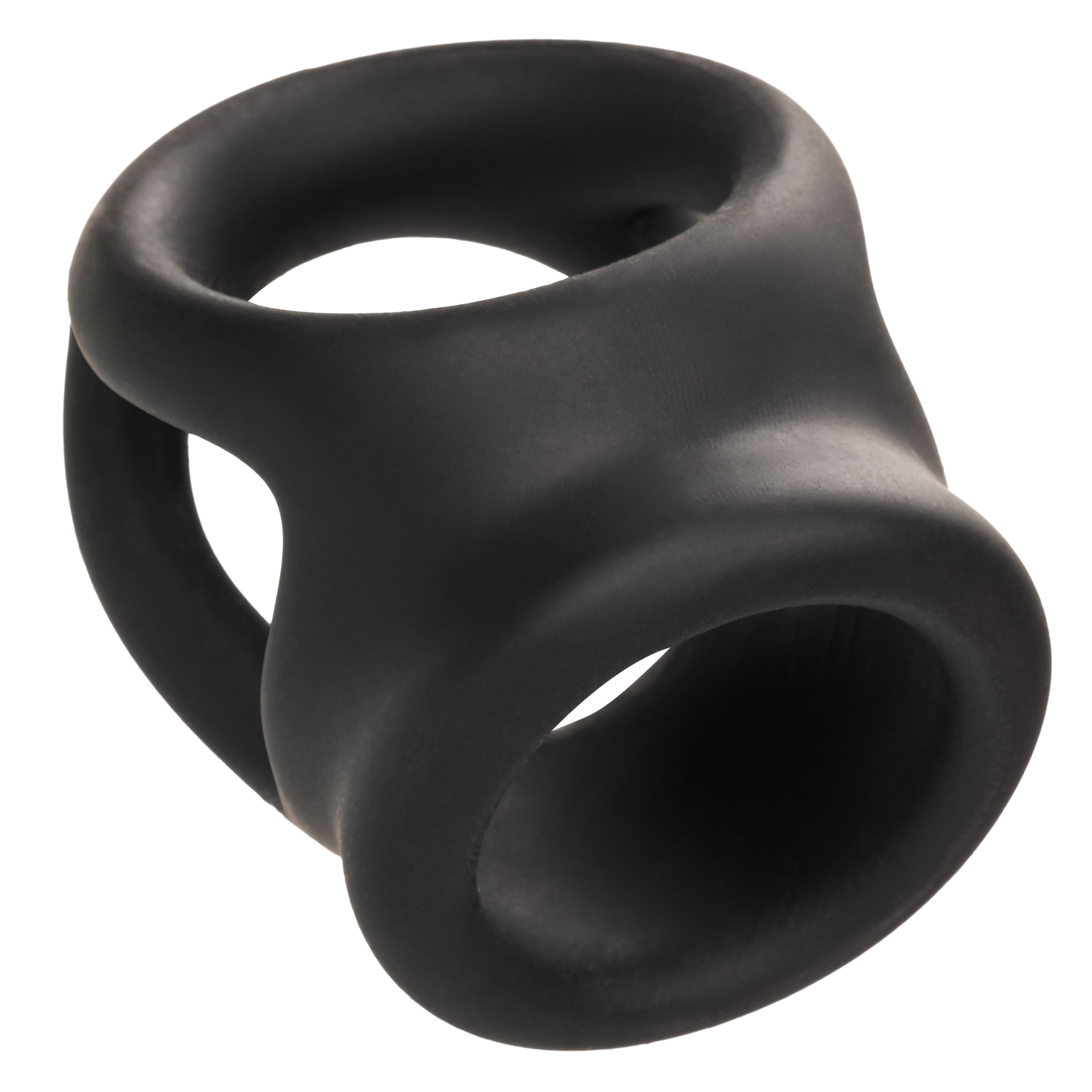 Alpha Liquid Silicone Dual Cage and Ring - Black Ring - Black
