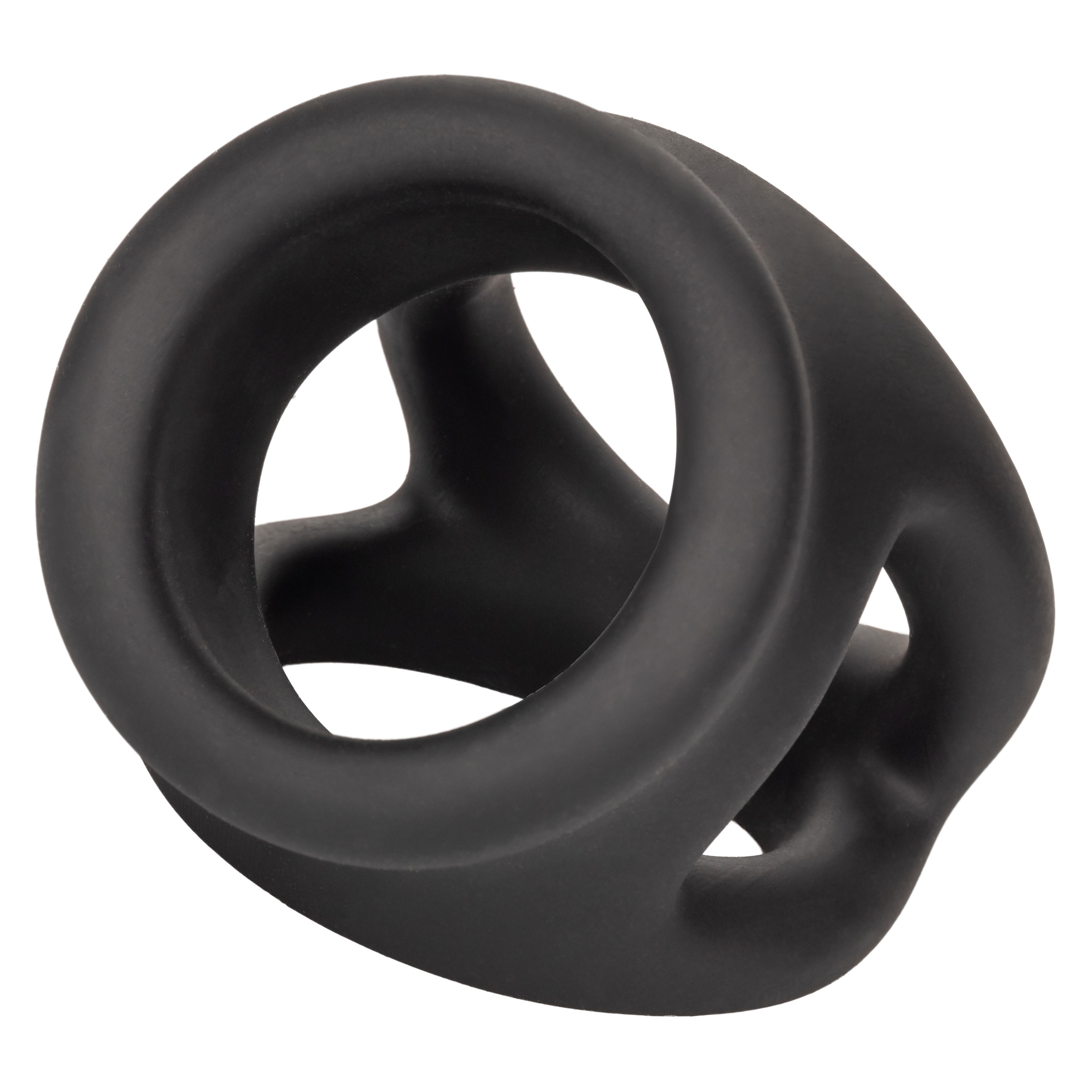 Alpha Liquid Silicone Dual Cage and Ring - Black Ring - Black