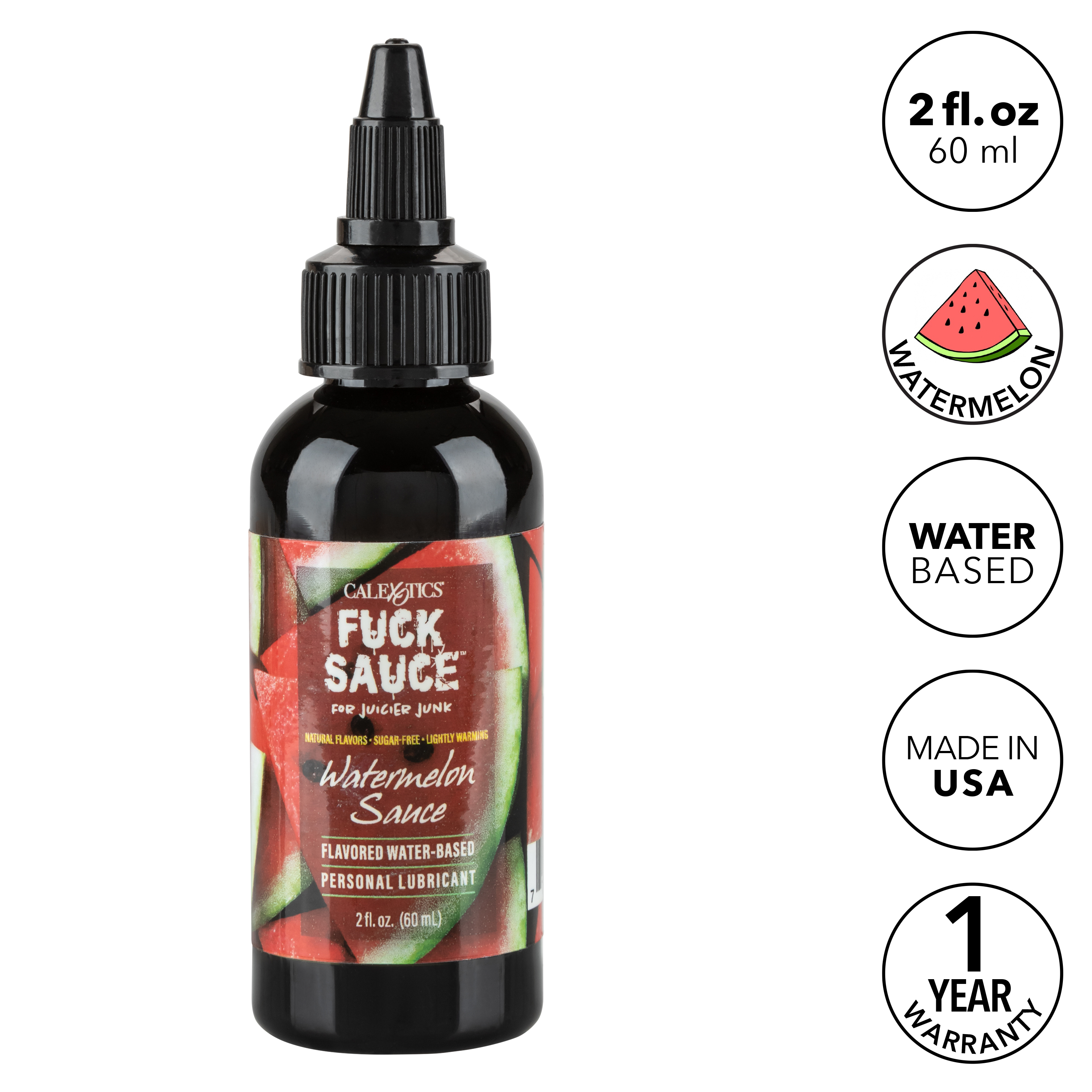 Fuck Sauce Flavored Water-Based Personal Lubricant - Watermelon - 2 Fl. Oz.