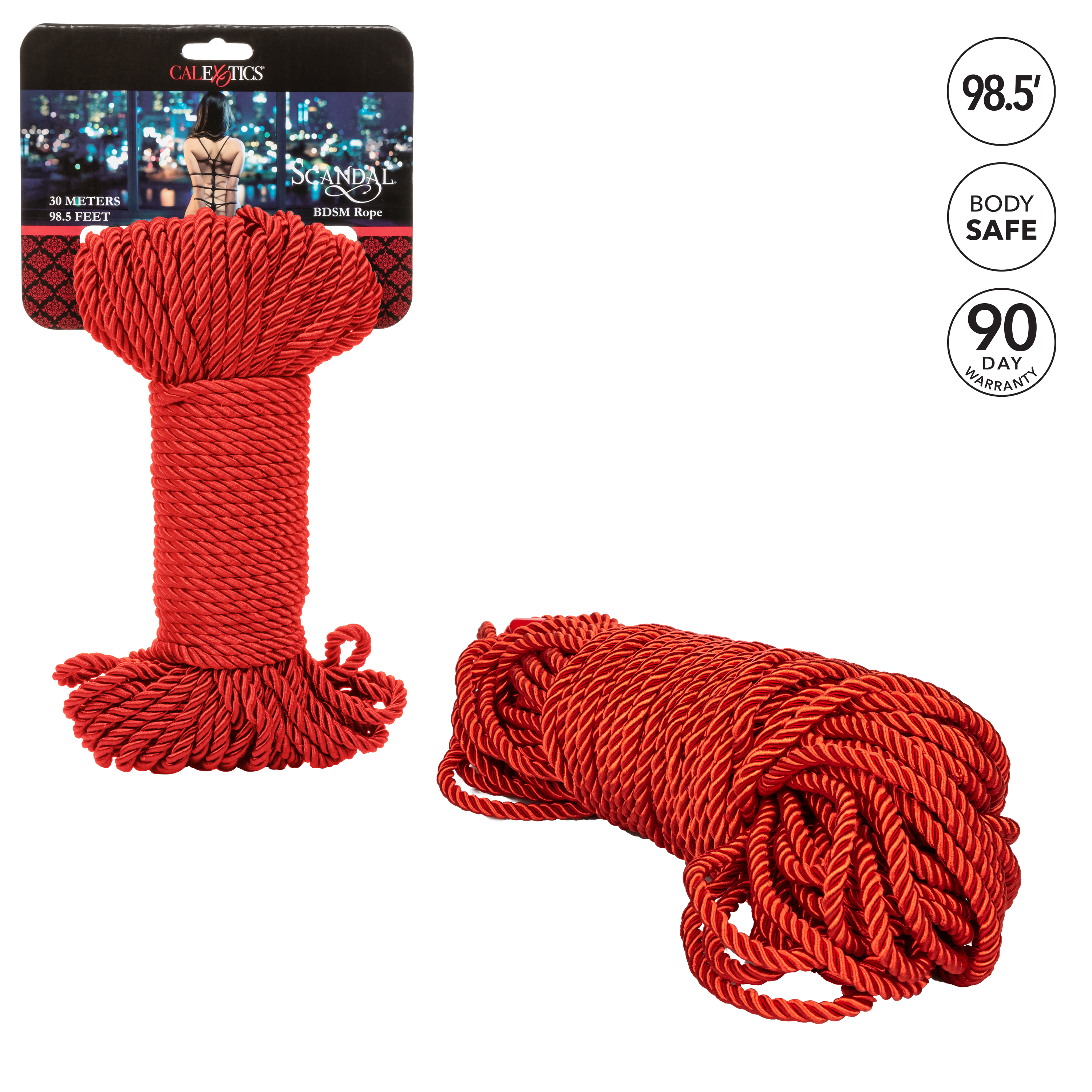 Scandal BDSM Rope 98.5ft/ 30m - Red