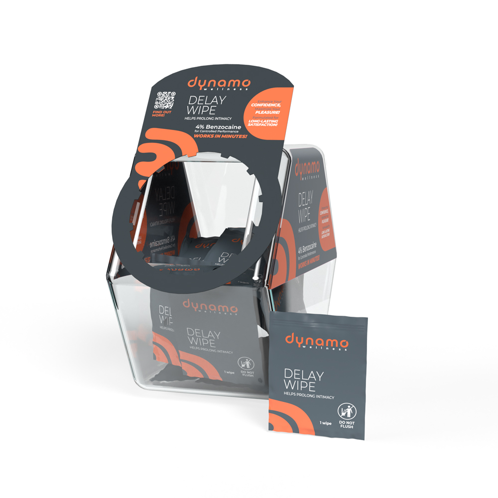 Dynamo Wellness Delay Wipe 4% - Bowl 144 Pieces